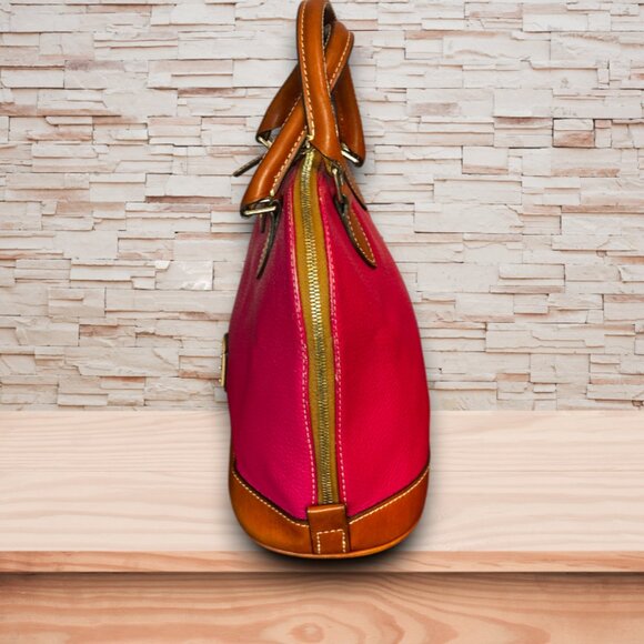 Dooney & Bourke Pink Pebble Grain Zip Zip Dome Satchel - Picture 3 of 7